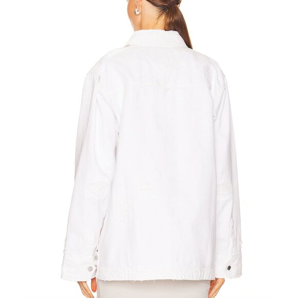 GRLFRND White Jessie Body Drill Shirt Jacket NWT - Size M - Picture 2 of 8